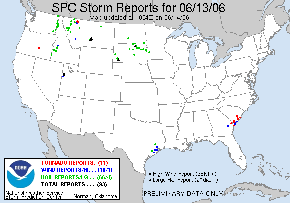 Storm report map