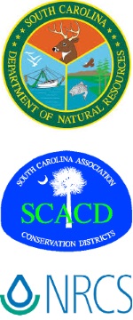 Logos for SCDNR, SCACD, and NRCS