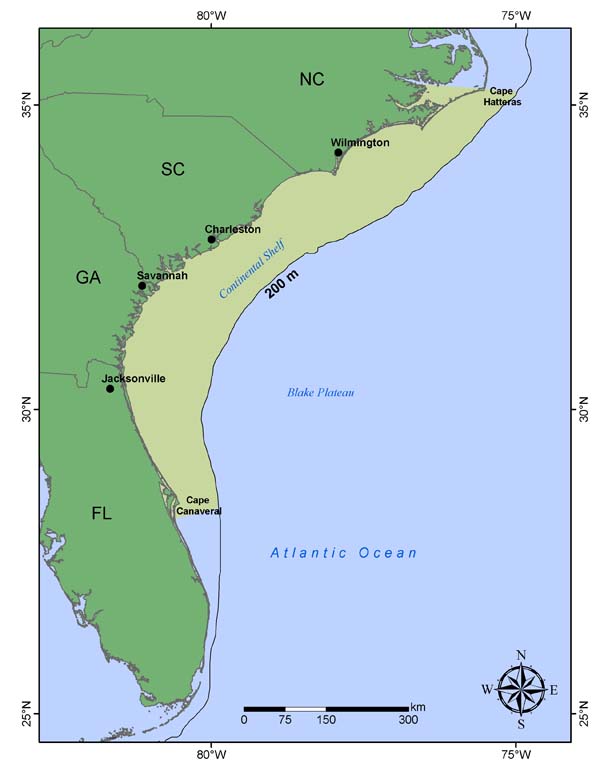 map of the South Atlantic Bight