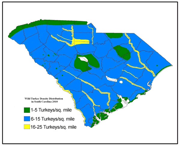 Map of Wild Turkey Density