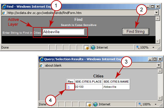Example of the Find Tool