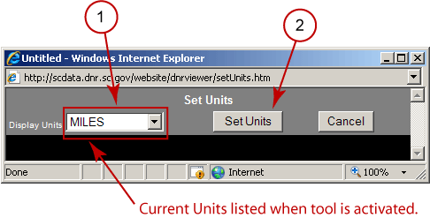 Example of the Set Units Tool