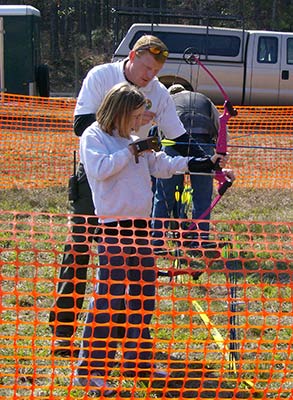 Archery on Field Day - February 9, 2013