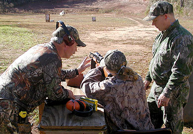 Youth  at shooting range