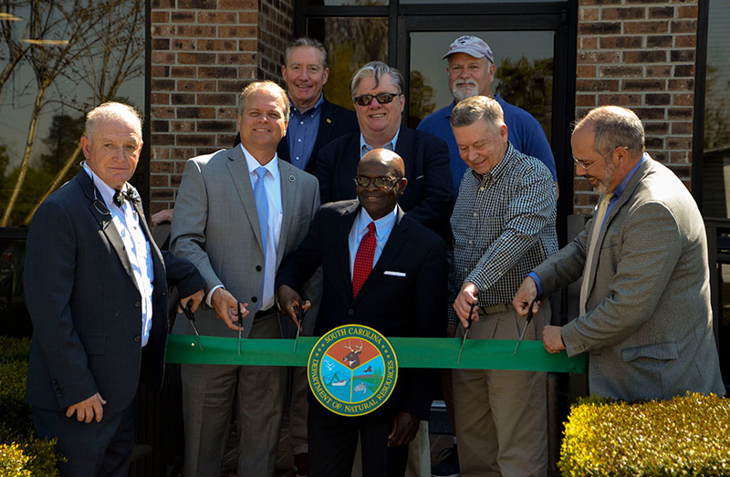 SCDNR Board members, members of the Horry County Legislative Delegation and local elected officials joined SCDNR Director Robert Boyles at a ribbon-cutting ceremony