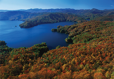 View from Jumping Off Rock in the fall.