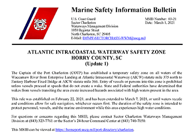 USCG Marine Safety Information Bulletin