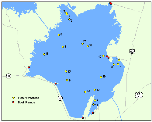 Lake Moultrie Fishing Map Scdnr - Fish Attractor Maps