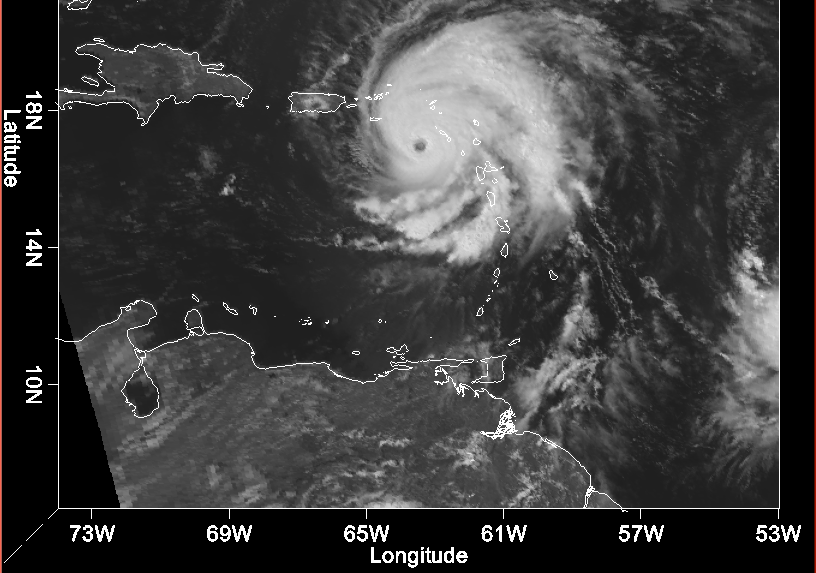 Hugo from space Sept. 17 (NHC)