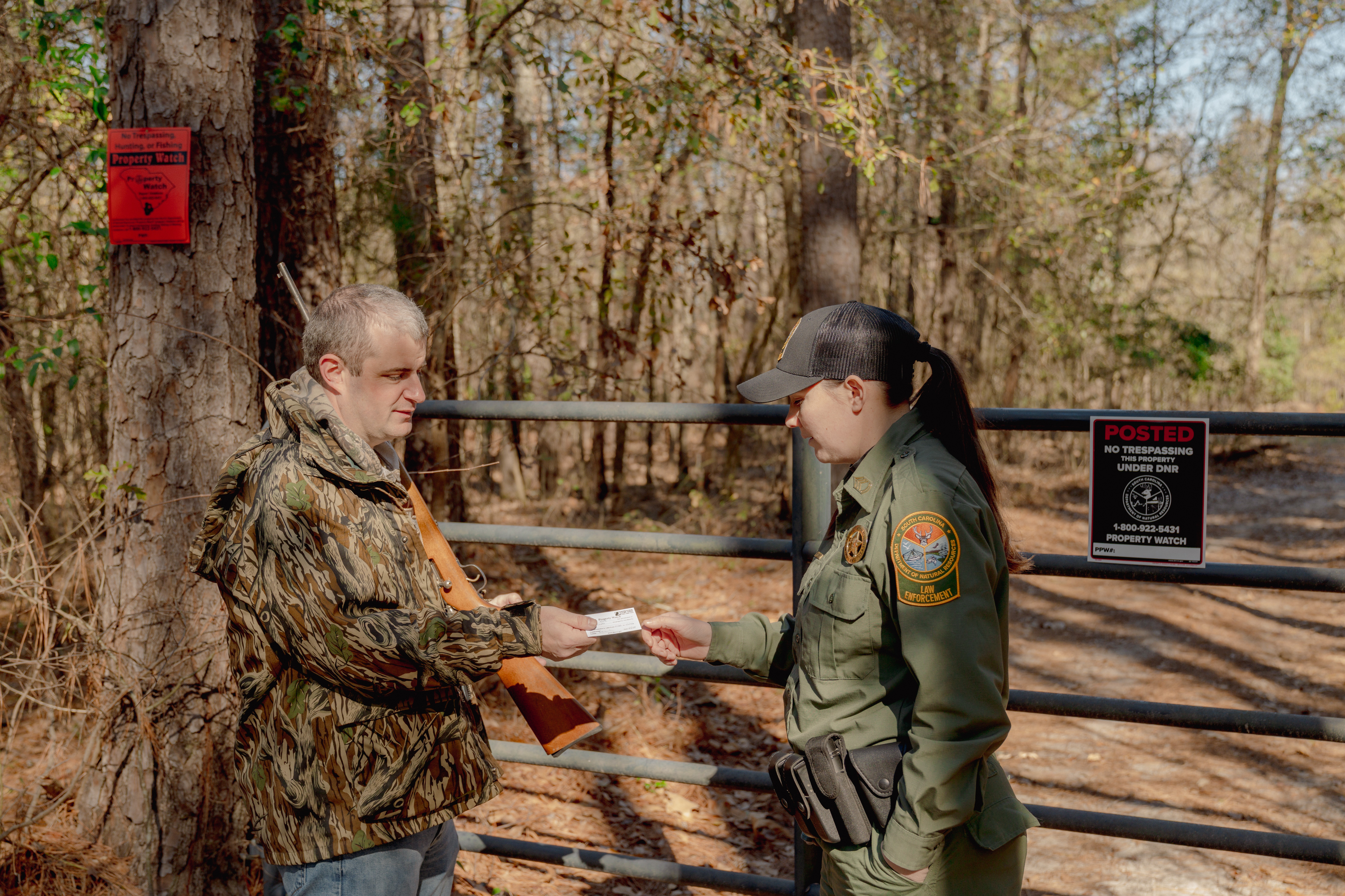 Property Watch Card transfering between scdnr office and property owner