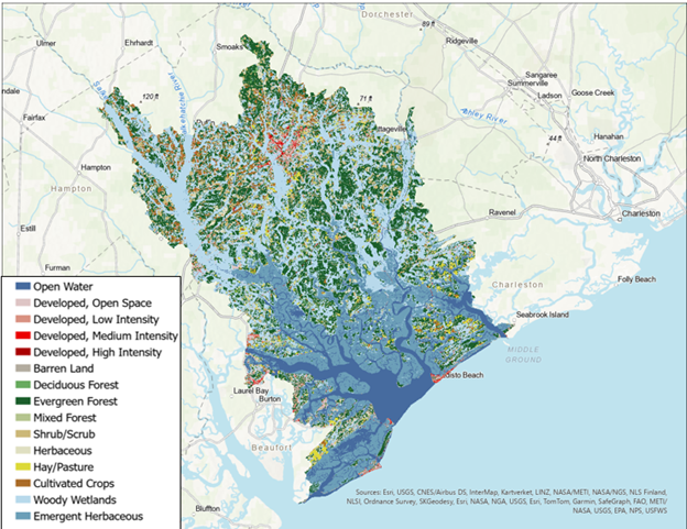 a datamap on different ecosystems in Ace Basin