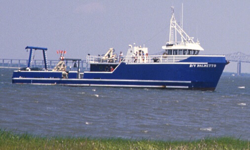 The primary sampling platform of the RFS is the RV Palmetto, a 90-foot research vessel