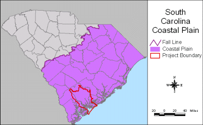 South Carolina Coastal plain map