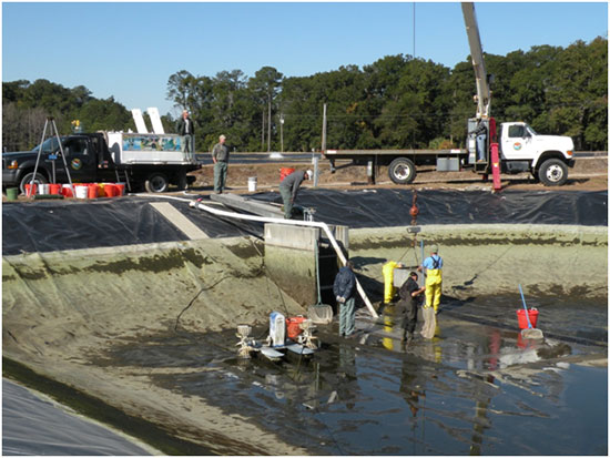 Pond Maintenance at Waddell Mariculture Center