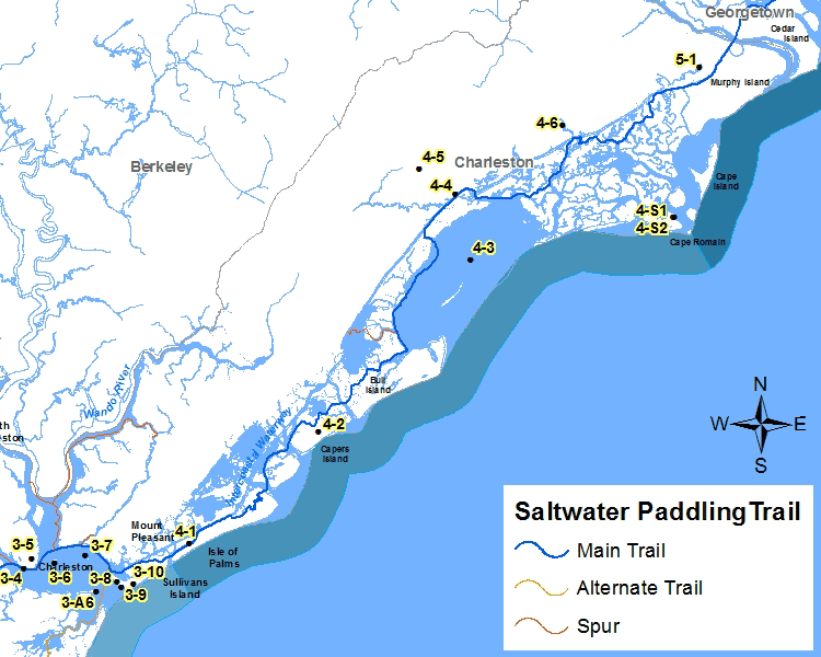 Section 4 - Saltwater Paddling Trail from Charleston to McClellanville