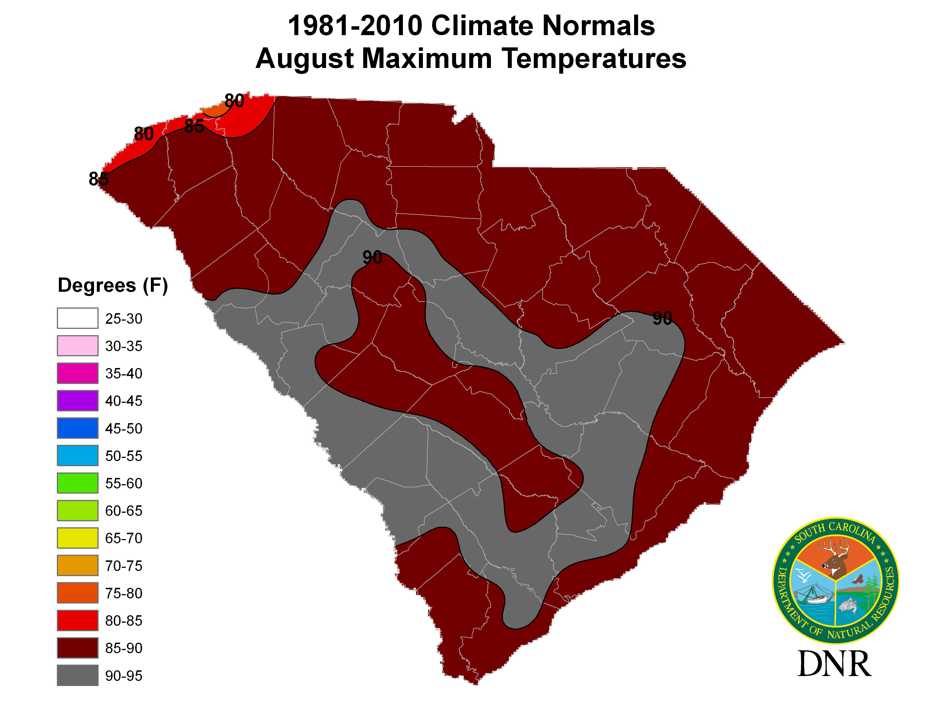 South Carolina Climate Zone Map