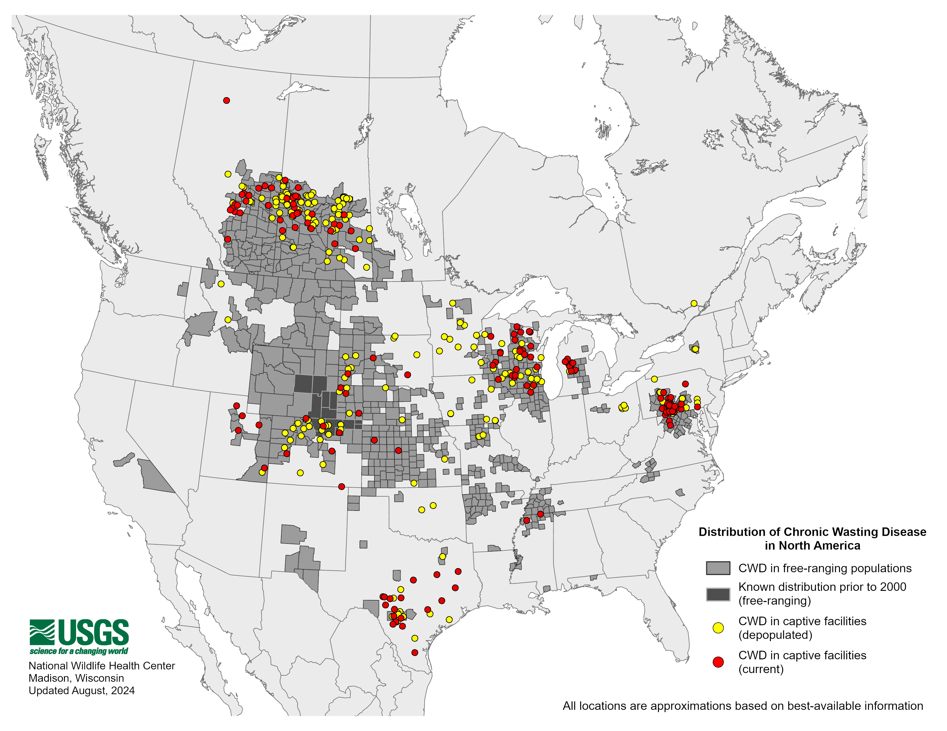 Chronic Wasting Disease in North America (USGS)